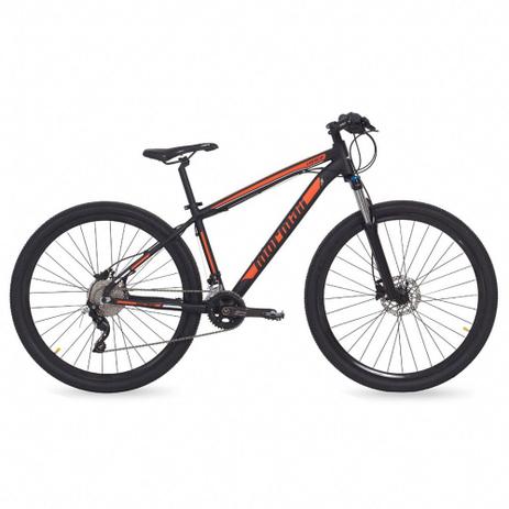 Bicicleta aro 29 mountain bike venice 4.0 mormaii alumínio + shimano + suspensão preto-laranja Menor preço em Bicicleta aro 29 mountain bike venice 4.0 mormaii alumínio + shimano + suspensão preto-laranja