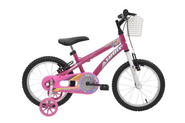 Bicicleta athor aro 16 baby girl feminino com cestinha rosa Menor preço em Bicicleta athor aro 16 baby girl feminino com cestinha rosa