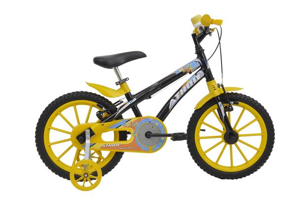 Bicicleta athor aro 16 baby lux masculino preta com kit amarelo é boa?