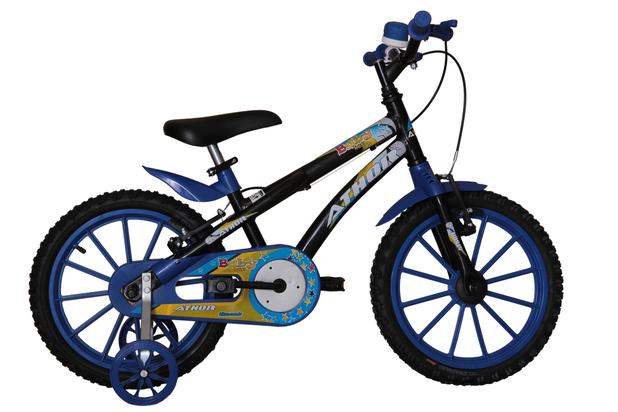 Bicicleta athor aro 16 baby lux masculino preta com kit azul Menor preço em Bicicleta athor aro 16 baby lux masculino preta com kit azul
