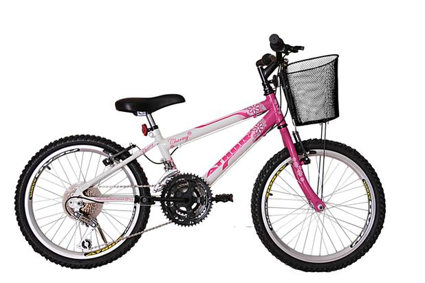 Bicicleta athor aro 20 mtb 18/m charmy feminino c/ cestão - rosa Menor preço em Bicicleta athor aro 20 mtb 18/m charmy feminino c/ cestão - rosa
