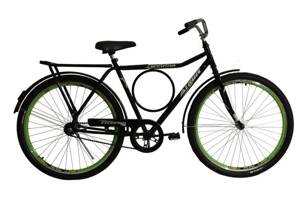 Bicicleta athor aro 26 executiva freio contra pedal preta c/ aero verde Menor preço em Bicicleta athor aro 26 executiva freio contra pedal preta c/ aero verde