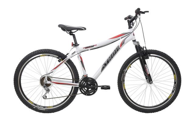 Bicicleta athor aro 26 titan aluminio 18v 45mm t-18 freio v brake branca c/ suspensão Menor preço em Bicicleta athor aro 26 titan aluminio 18v 45mm t-18 freio v brake branca c/ suspensão