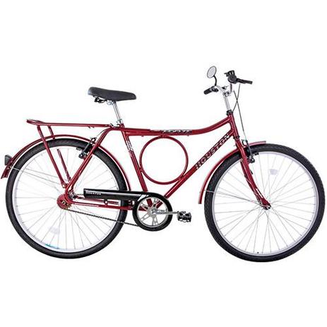Menor preço em Bicicleta Bagageiro Aro 26” Super Forte VB Houston Vermelho - Bike do nordeste s/a - filial