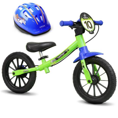 Bicicleta Balance Bike de Equilíbrio sem Pedal Masculina Com Capacete - Nathor é boa?