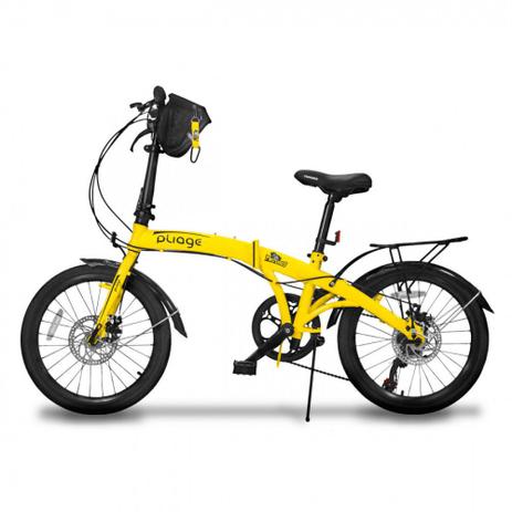 Menor preço em Bicicleta Bike Dobravel Pliage Plus 7 Marchas Freio a Disco Amarela  Two Dogs