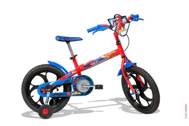 Bicicleta Caloi Infantil Spider Man Aro 16 Vermelha Menor preço em Bicicleta Caloi Infantil Spider Man Aro 16 Vermelha