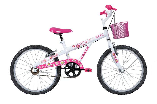 Bicicleta Caloi Juvenil Barbie Aro 20 Branca Menor preço em Bicicleta Caloi Juvenil Barbie Aro 20 Branca