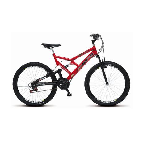 Bicicleta Colli Aro 26 GPS Dupla Suspensão 21 Marchas Freios V-Brake Aço Carbono - COLLI BIKE