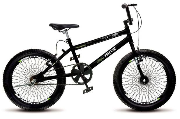 Bicicleta Colli Bmx Cross Extreme Preto Aro 20 Aero 72 Raios Freio V-Break é boa?