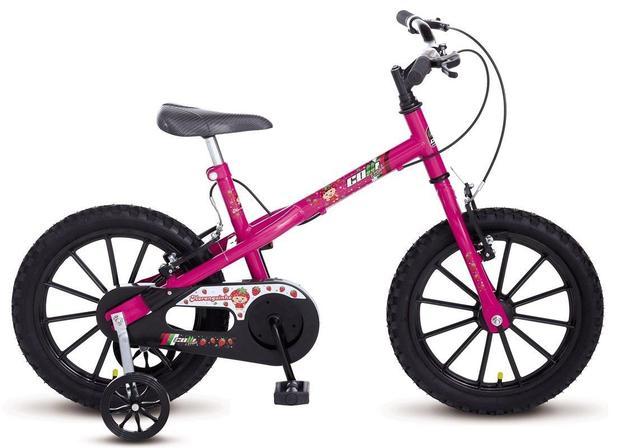 Bicicleta Colli MTB Pink Aro 16 Freios V- Break Menor preço em Bicicleta Colli MTB Pink Aro 16 Freios V- Break