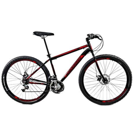 Bicicleta de Aço Aro 29, Garfo Rígido 21 V Preto com vermelho - Force Speed Menor preço em Bicicleta de Aço Aro 29, Garfo Rígido 21 V Preto com vermelho - Force Speed