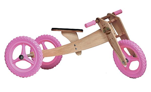 Bicicleta de madeira: woodbike kit 3 em 1 - rosa - Camará movelaria Menor preço em Bicicleta de madeira: woodbike kit 3 em 1 - rosa - Camará movelaria