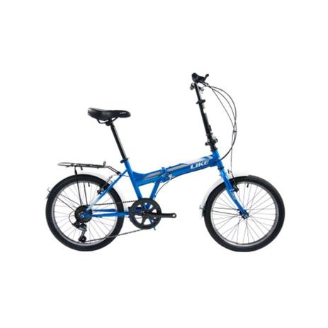Bicicleta Dobrável 6 Velocidades Aro 20 Azul - Like Menor preço em Bicicleta Dobrável 6 Velocidades Aro 20 Azul - Like
