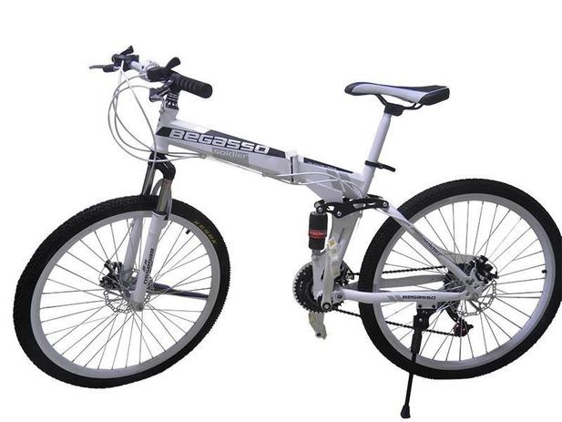 Menor preço em Bicicleta Dobravel Branco 21 Marchas Aro 26 Freio Disco (BSL-BIC-1) - Braslu