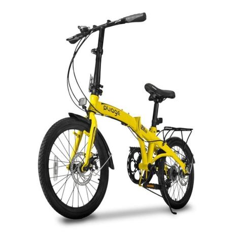 Bicicleta Dobravel Two Dogs Pliage Plus 7 Marchas Freio A Disco Amarela Menor preço em Bicicleta Dobravel Two Dogs Pliage Plus 7 Marchas Freio A Disco Amarela