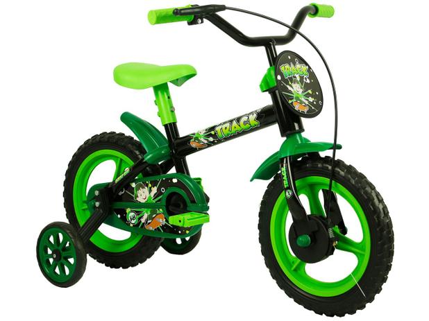 Bicicleta Infantil Aro 12 Track & Bikes Arco Íris Verde com Rodinhas