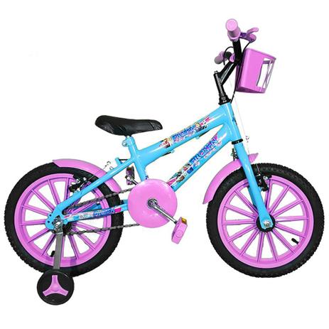Bicicleta Infantil Aro 16 Azul Claro Kit Rosa Bebê Promocional - Flexbikes é boa?