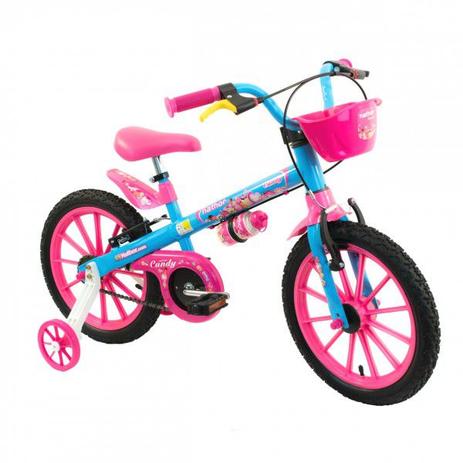 Bicicleta Infantil Aro 16 Candy - Nathor Menor preço em Bicicleta Infantil Aro 16 Candy - Nathor