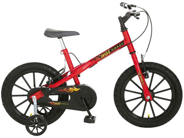 Bicicleta Infantil Aro 16 Colli Bike MTB HOT - Vermelha com Rodinhas Freio V-Brake Menor preço em Bicicleta Infantil Aro 16 Colli Bike MTB HOT - Vermelha com Rodinhas Freio V-Brake