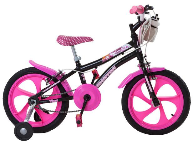 Bicicleta Infantil Aro 16 Houston Tina - Preto