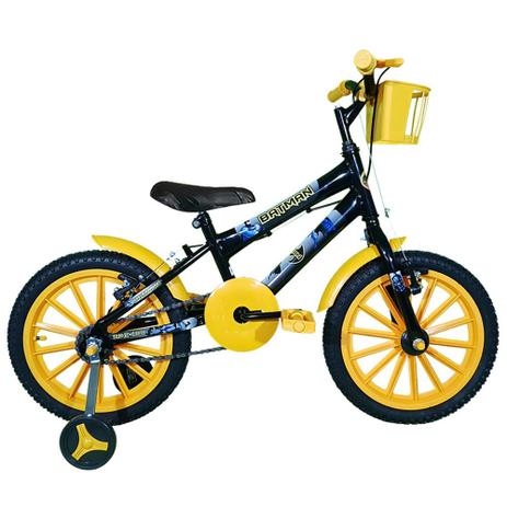 Bicicleta Infantil Aro 16 Preta Kit Amarelo Promocional - Flexbikes é boa?