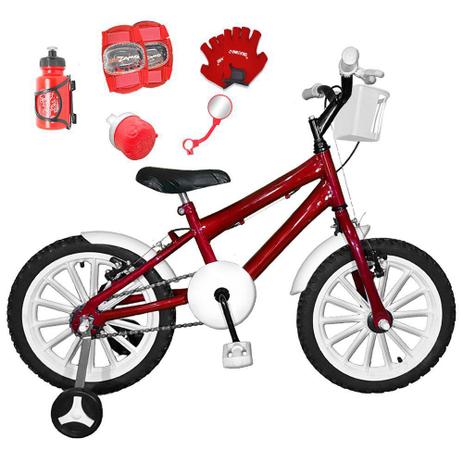 Bicicleta infantil feminina vermelha Clearance