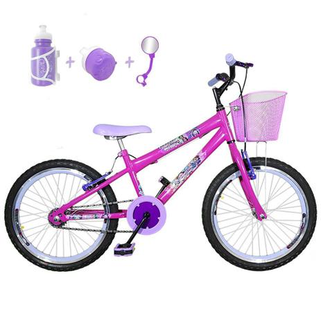 Bicicleta Infantil Aro 20 Pink Kit E Roda Aero Lilás Com Acessórios - Flexbikes é boa?