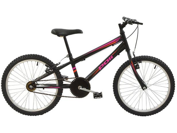 Bicicleta Infantil Aro 20 Polimet 7131 1 Marcha - Preta Freio V-Brake Menor preço em Bicicleta Infantil Aro 20 Polimet 7131 1 Marcha - Preta Freio V-Brake