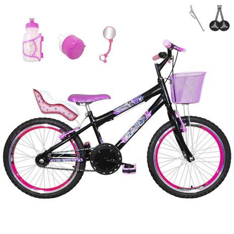 Bicicleta Infantil Aro 20 Preta Kit E Roda Aero Pink Com Cadeirinha - Flexbikes é ruim? Bicicleta Infantil Aro 20 Preta Kit E Roda Aero Pink Com Cadeirinha - Flexbikes é boa?