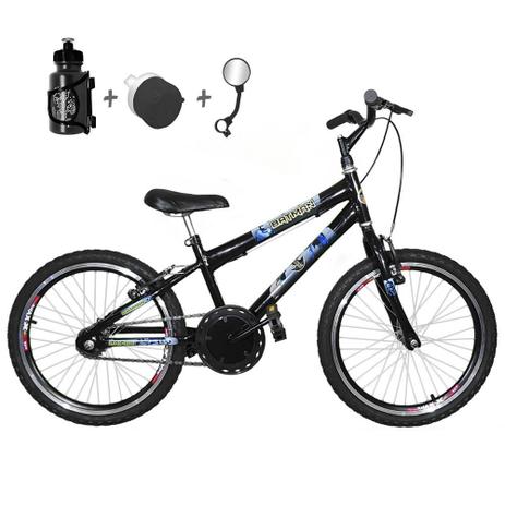 Bicicleta Infantil Aro 20 Preta Kit E Roda Aero Preto Com Acessórios - Flexbikes é boa?