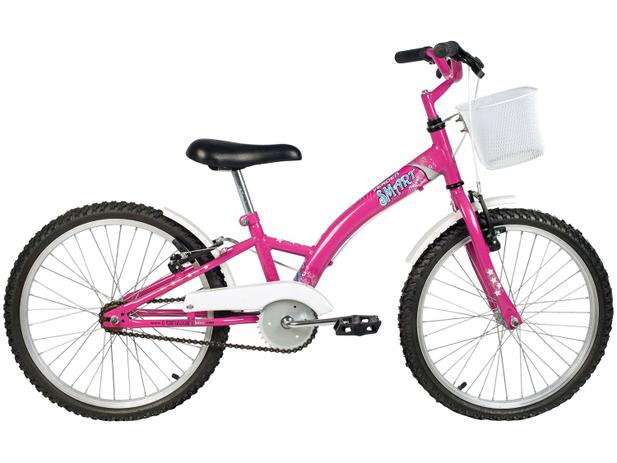 Bicicleta Infantil Aro 20 Verden Smart - Pink e Branco com Cesta Freio V-Brake Menor preço em Bicicleta Infantil Aro 20 Verden Smart - Pink e Branco com Cesta Freio V-Brake