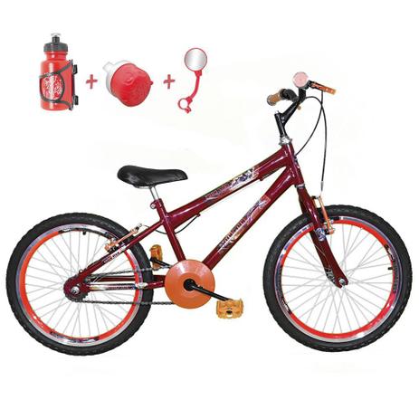 Bicicleta Infantil Aro 20 Vermelha Kit E Roda Aero Laranja Com Acessórios - Flexbikes é boa?