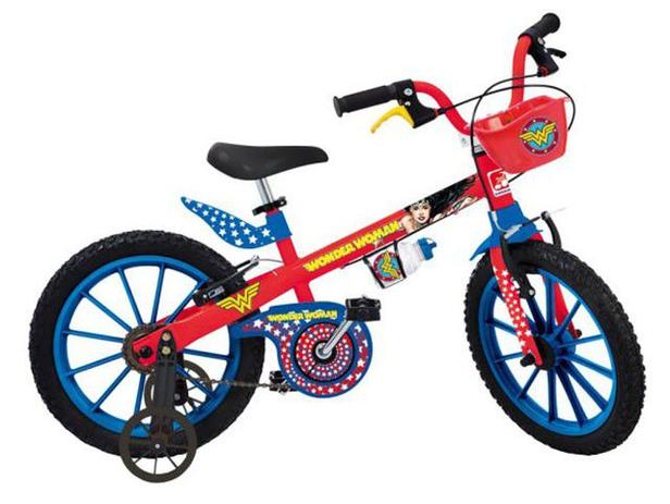Bicicleta Infantil Bandeirante Mulher Maravilha - Aro 16 Freio V-brake