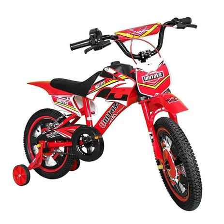 Bicicleta Infantil Bike Moto Cross Vermelha Aro 16 Unitoys Menor preço em Bicicleta Infantil Bike Moto Cross Vermelha Aro 16 Unitoys