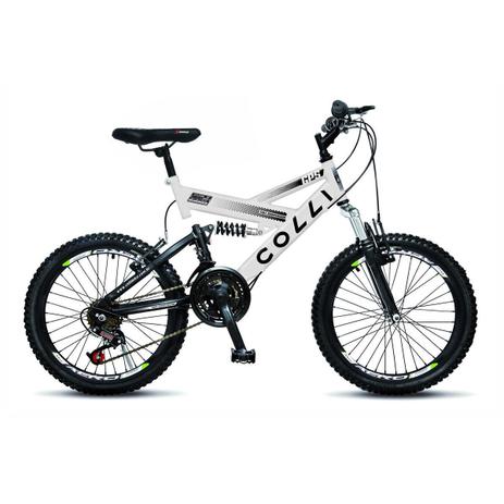 Bicicleta Infantil Colli Fulls GPS Aro 20 Dupla Suspensão 21 Marchas - 310.05D Menor preço em Bicicleta Infantil Colli Fulls GPS Aro 20 Dupla Suspensão 21 Marchas - 310.05D