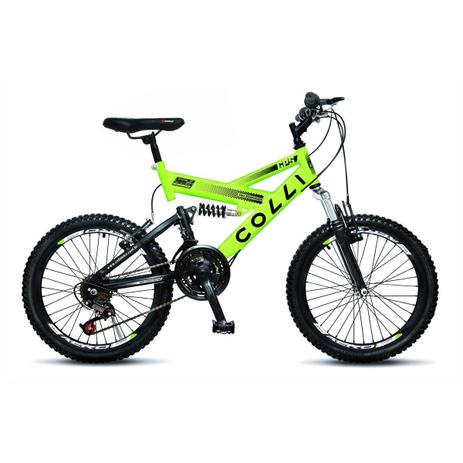 Bicicleta Infantil Colli Fulls GPS Aro 20 Dupla Suspensão 21 Marchas - 310.13D Menor preço em Bicicleta Infantil Colli Fulls GPS Aro 20 Dupla Suspensão 21 Marchas - 310.13D