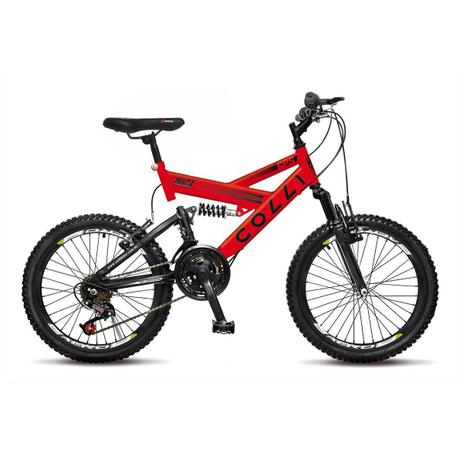 Bicicleta Infantil Colli Fulls GPS Aro 20 Dupla Suspensão 21 Marchas - 310.16D Menor preço em Bicicleta Infantil Colli Fulls GPS Aro 20 Dupla Suspensão 21 Marchas - 310.16D