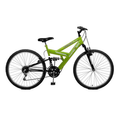 Menor preço em Bicicleta Master Bike Aro 26 Kanguru Style 21 Marchas V-Brake Verde/Preto