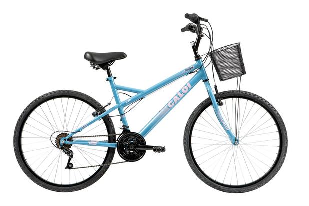 Bicicleta Mobilidade Caloi Ventura Aro 26 - com Cesto Freio V-Brake 21 Velocidades - Azul Menor preço em Bicicleta Mobilidade Caloi Ventura Aro 26 - com Cesto Freio V-Brake 21 Velocidades - Azul