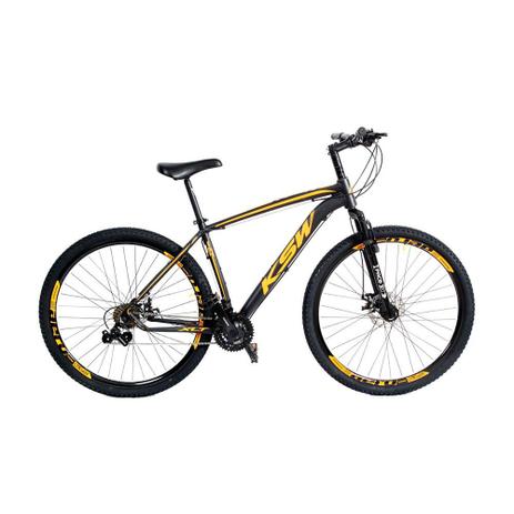 Bicicleta MTB Alumínio KSW Aro 29 Freio Disco Quadro Tam 17 Shimano - Kls Menor preço em Bicicleta MTB Alumínio KSW Aro 29 Freio Disco Quadro Tam 17 Shimano - Kls