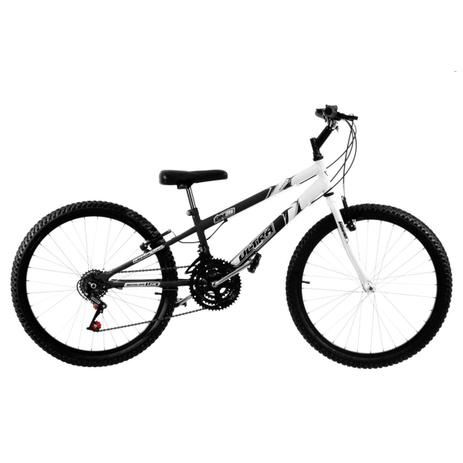 Bicicleta Rebaixada Preta e Branca Aro 24 18 Marchas Pro Tork Ultra - Ultra bikes é ruim? Bicicleta Rebaixada Preta e Branca Aro 24 18 Marchas Pro Tork Ultra - Ultra bikes é boa?