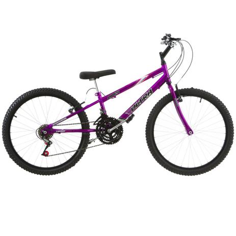 Bicicleta Rebaixada Ultra Bikes Aro 24 18 Marchas Lilás Menor preço em Bicicleta Rebaixada Ultra Bikes Aro 24 18 Marchas Lilás