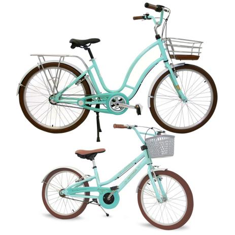 Bicicleta Retrô Vintage Antonella Aro 26 e Aro 20 Kit Mãe e Filha - Nathor Menor preço em Bicicleta Retrô Vintage Antonella Aro 26 e Aro 20 Kit Mãe e Filha - Nathor