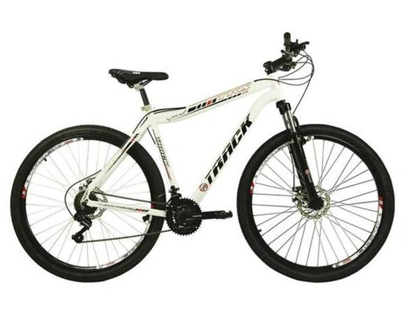 Bicicleta Track Bikes TB TKS Mountain 21V Shimano Aro 29 Branca Menor preço em Bicicleta Track Bikes TB TKS Mountain 21V Shimano Aro 29 Branca