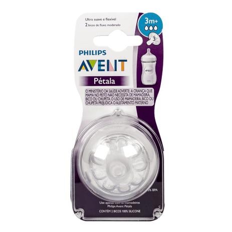 Bico Mamadeira Avent Pétala nº3 - 3m+ - 2 Unidades Menor preço em Bico Mamadeira Avent Pétala nº3 - 3m+ - 2 Unidades