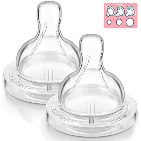 Bico Mamadeira Clássica+ Philips Avent - Tipo Fluxo Variável Menor preço em Bico Mamadeira Clássica+ Philips Avent - Tipo Fluxo Variável