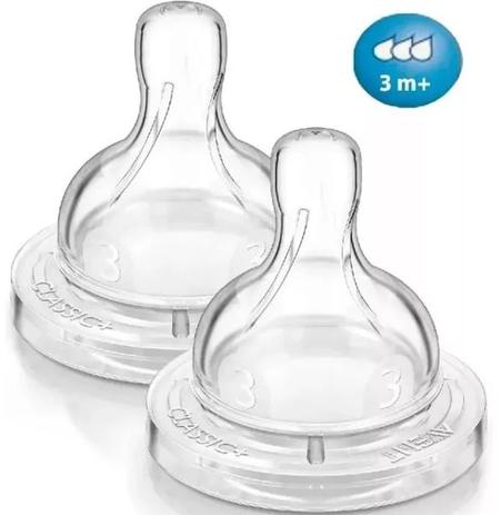 Bico Mamadeira Philips Avent Kit Com 2 Numero 3 Classic+ Menor preço em Bico Mamadeira Philips Avent Kit Com 2 Numero 3 Classic+