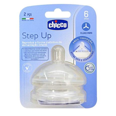 Bico para Mamadeira Chicco StepUp 6m+ Fluxo Papa Menor preço em Bico para Mamadeira Chicco StepUp 6m+ Fluxo Papa