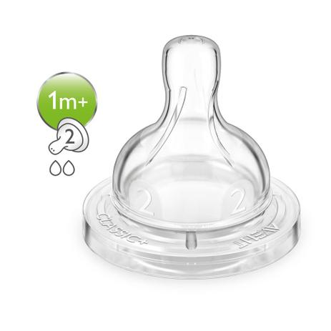 Bico para Mamadeira - Classic - Nº 2 - 2 Unidades - Philips Avent Menor preço em Bico para Mamadeira - Classic - Nº 2 - 2 Unidades - Philips Avent